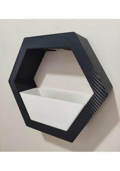 Altıgen Işıklı Duvar Süsü 23,5x21x7