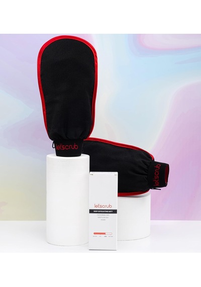 Lexroo Siyah Banyo Duş Kesesi Peeling Eldiveni%100 Floş İpek Unisex