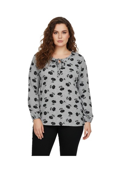 Wearon Kadın Yumoş Yaka Bağcıklı Modelli Bluz Bgl-st05139 Gri