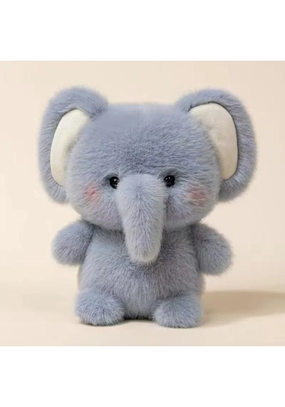 Sevimli Masa Arkadaşı Peluş Oyuncak Hediye 16 Cm Mor - Siyah