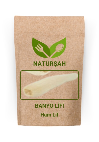 Naturşah Doğal Kabak Banyo Lifi Ham Lif / 50 - 75 Cm