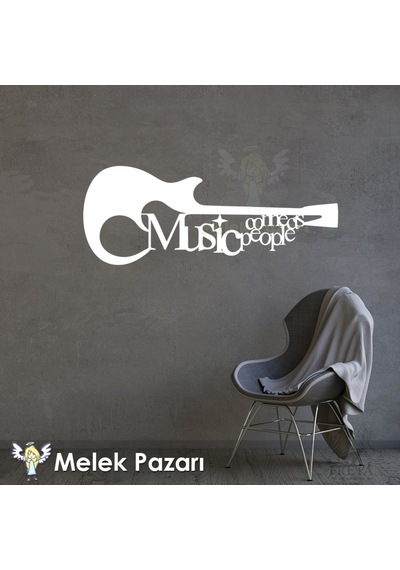 Müzik Gitar Sticker Duvar Dekoru