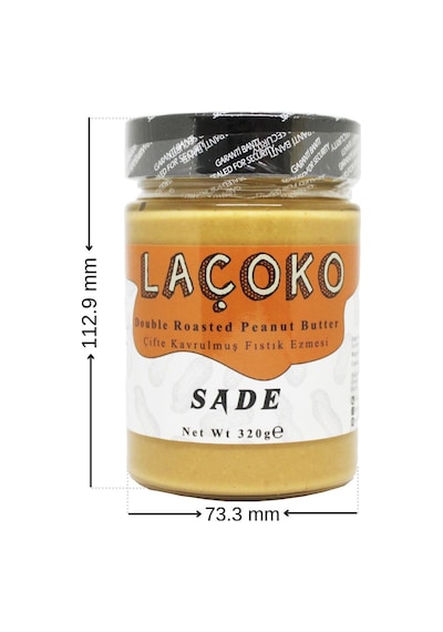 Laçoko Doğal Çifte Kavrulmuş Yer Fıstığı Ezmesi 3 x 320 G