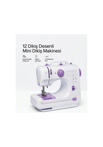 Novento 12 Farklı Dikiş Desenli Mini Dikiş Makinesi