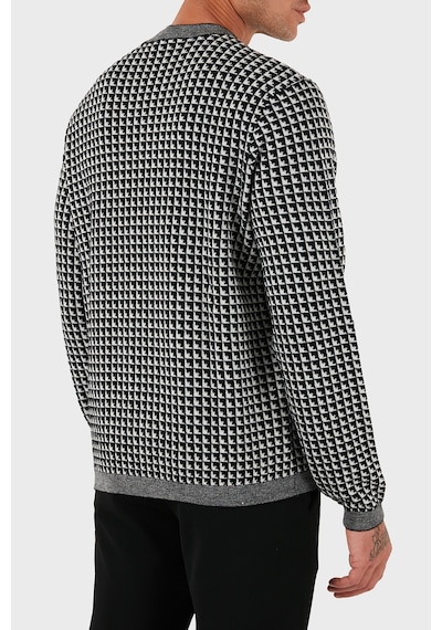 Emporio Armani Erkek Kazak Em001989 Af14199 Fc043 Beyaz - Siyah