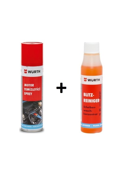 Würth Hızlı Motor Temizleme Spreyi 500 Ml + Würth Cam Suyu 32 Ml