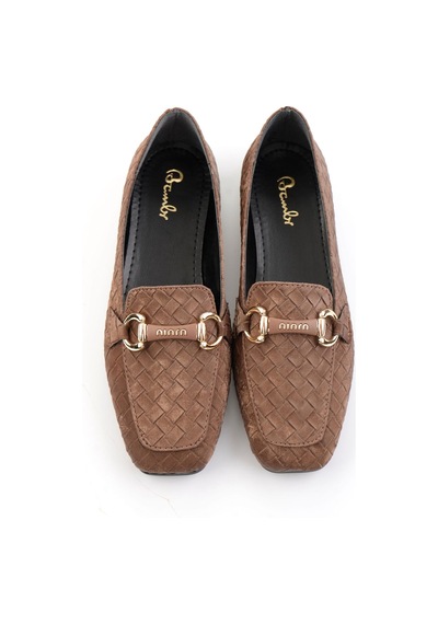 Bambi Kahve Kadın Loafer Ayakkabı K01641023071 Kahve