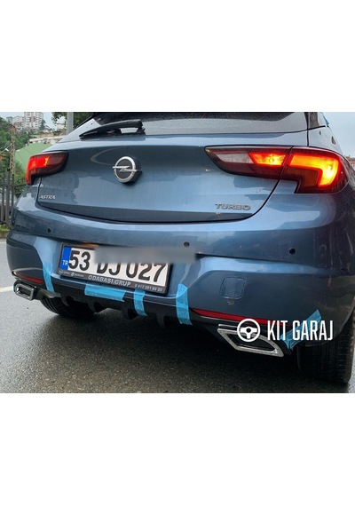 Opel Astra K 2015-2021 Egzoz Görünümlü Difüzör Plastik Boyalı