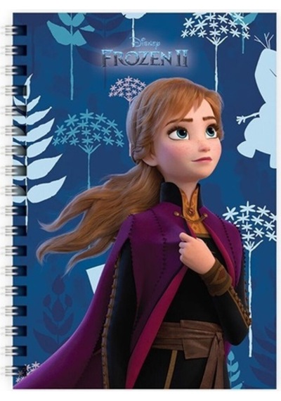 Frozen 80 Yaprak Çizgili A6 Not Defteri Spiralli Orijinal - 3 Adet Çok Renkli