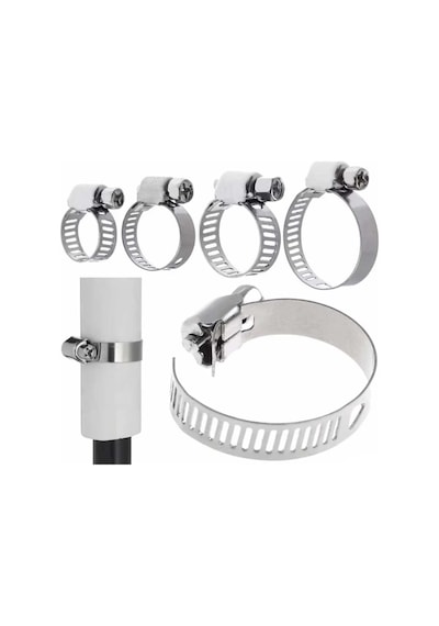 Ayarlı Metal Hortum Kelepçesi Vidalı 20-30 mm 10 Adet