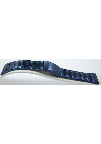24Mm Lacivert Metal Saat Kordonu Çelik Kolçak 1Kalite Metal Kayış