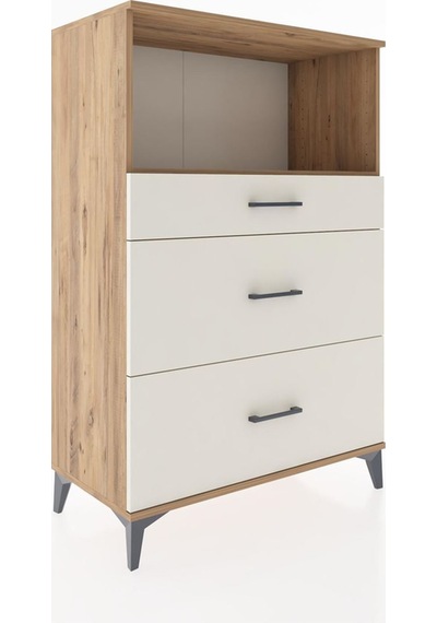 Hyperion Dolap Tek Raflı 3 Çekmeceli 88x44x134 Çam-aytaşı Atlas Çam