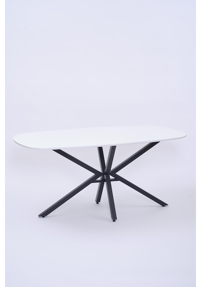 Çapraz Polo Demir High Gloss Yemek Masa Sandalye Takımı 90x160 beyaz