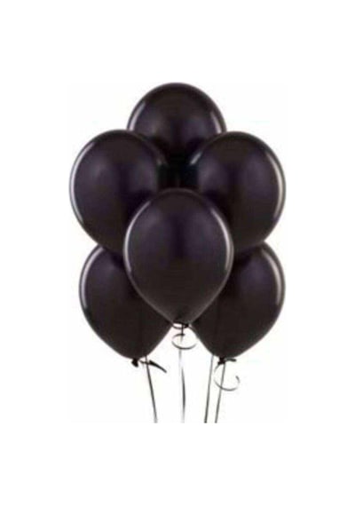 Metalik Siyah Balon 50 Adet 12 İnc Lateks Balon