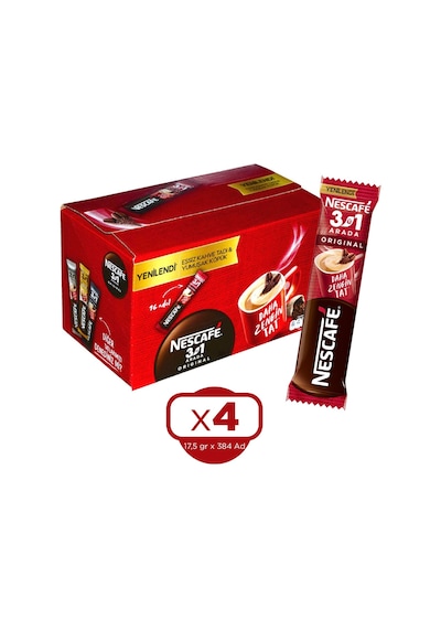 Nescafe 3 ü 1 Arada Original 4'lü 96 x 17.5 G