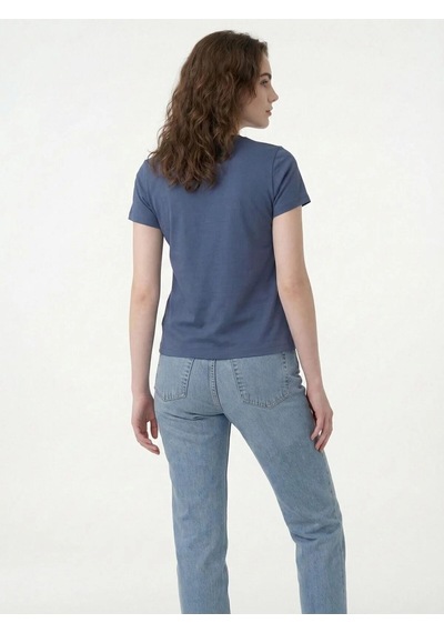 Regular Fit Kadın Tshirt K.kol Mavi