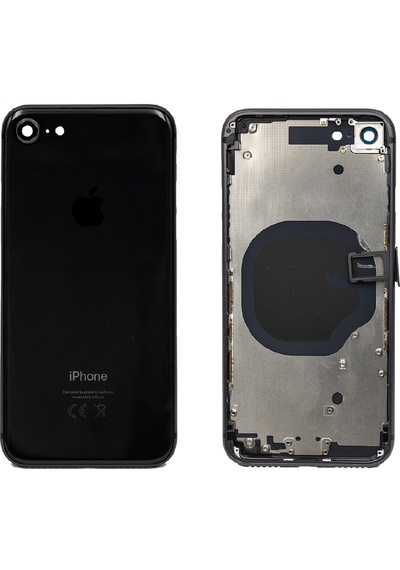 Apple Uyumlu iPhone 8 Boş Kasa Siyah Renk Tam