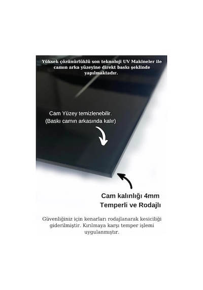 Baykuş Gözü Kırılmaz Cam Tablo, Ev Ve Ofis Hediyesi Yüksek Çözünürlüklü 4mm Lüks Tablo