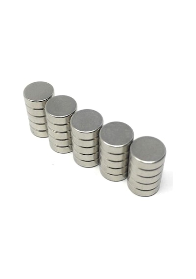 Dünya Magnet 25 Adet 6mm X 2mm Yuvarlak Güçlü Neodyum Mıknatıs Magnet 25'li Paket