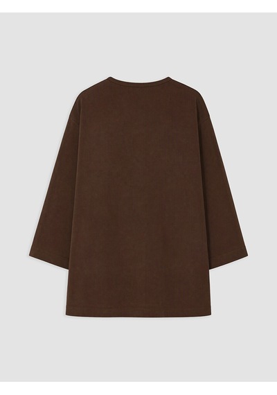 Lcw Modest Kahverengi Kruvaze Yaka Kadın Kimono