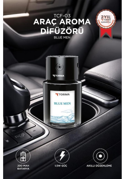 Torima Tcf-03 Araç İçi Hava Nemlendirici & Hareket Algılamalı Koku Makinesi Blue Men Dragon Esansı 120ml Aromaterapi Difüzör Araç Kokusu Torima Tcf-03 Araç İçi Hava Nemlendirici & Hareket Algılamalı Koku Makinesi Blue Men Dragon Esansı 120ml Aromaterapi Difüzör Araç Kokusu