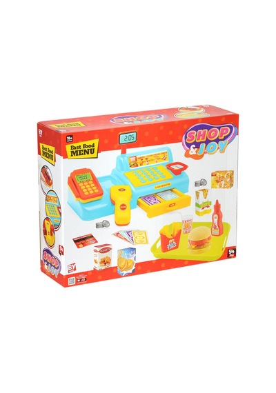 Shop-joy Yazar Kasa Ve Burger Seti 2 İn 1 Eğitici Yazar Kasa Oyun