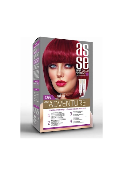 Asse Adventure Set Saç Boyası 7.66 Ateş Kızılı