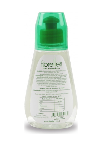 Fibrelle Stevialı Sıvı Tatlandırıcı 200 ML ( Stevia Bazlı )