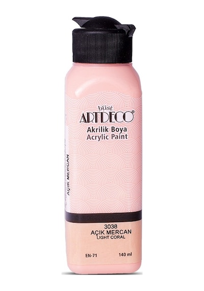 Artdeco Akrilik Boya 140 Ml Açık Mercan 070r-3038 Çok Renkli
