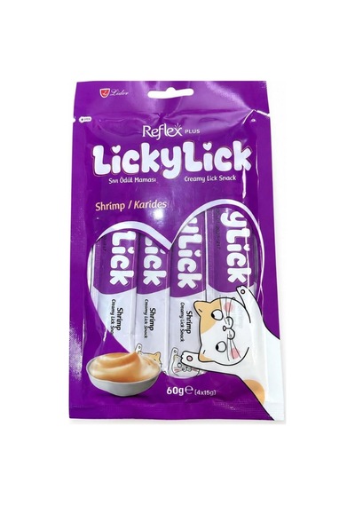 Reflex Plus Lickylick Karidesli Kedi Sıvı Ödül Maması 4 X15 G