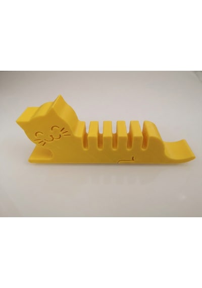 Kedi Figürlü Masaüstü Kablo Düzenleyici/kablo Tutucu - Sarı