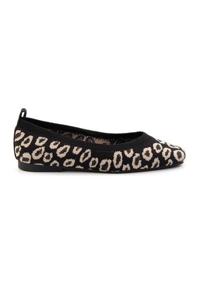 Siyah Leopar Kadın Babet K01327021182 Siyah