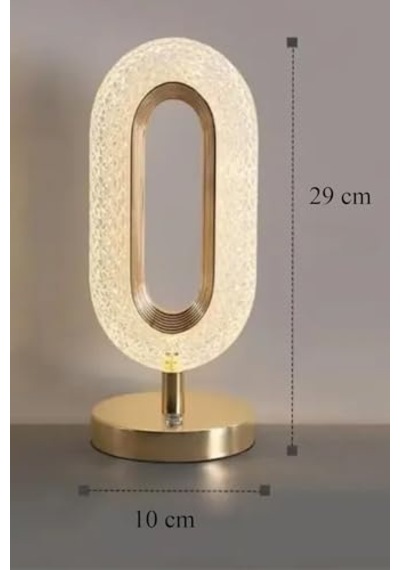 Şarjlı Dokunmatik Dekoratif Dim Edilebilir Masa Lambası Gold, Kristal Elmas Enerji Sınıfı A 10 Parça Siyah 81800784