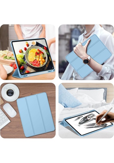 Apple Uyumlu iPad Pro 11 İnç M4 2024 Kılıf Pen Slot Charging Case Kalem Bölmeli A2836 A2837 A3006 Kapaklı Kılıf Apple Uyumlu iPad Pro 11 İnç M4 2024 Kılıf Pen Slot Charging Case Kalem Bölmeli A2836 A2837 A3006 Kapaklı Kılıf