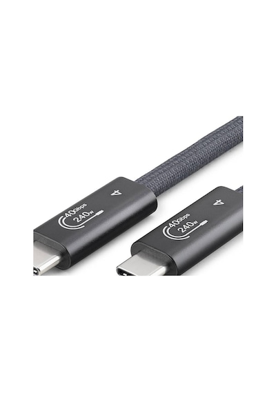 Type-c Usb4 40 Gbps 240w 8k 60 Hz Şarj Ve Data Kablosu 0.5 M Siyah Hdx7885 Evimdeyokyok