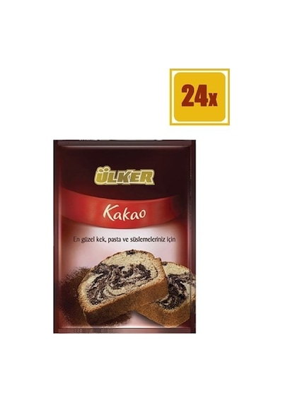 Toz Poşet Kakao - En Güzel Kek, Pasta Ve Süslemeleriniz İçin - 25 Gram - 24 Adet