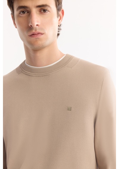 Avva Erkek Vizon Bisiklet Yaka Rayon Tüylenmeyen Regular Fit Triko Kazak A52y5001