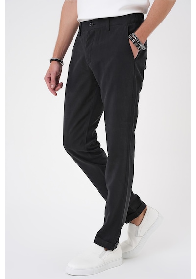 Efor Comfort Beli Lastikli Rayon Karışımlı Siyah Jogger Pantolon P 1194 Siyah