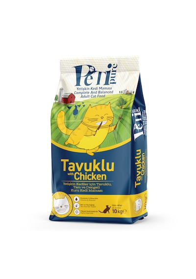 Petipure Tavuklu Kuru Yetişkin Kedi Maması 10 KG