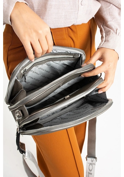 Just Polo Kadın Günlük Kullanıma Uygun Ayarlanabilir Askılı Şık Omuz Çantası Ebat : 26 X 16 Cm GRİ 93077343
