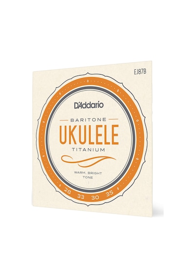 D'addario Ej87b Ukulele Tel Seti, Baritone, Titanium, Warm Bright