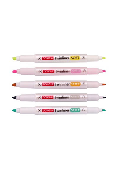 Dong-a-twinliner Soft Fosforlu Kalem 124-Pembe