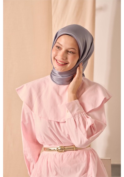 Silk Home Düz Shiny Eşarp 75006-80 gri