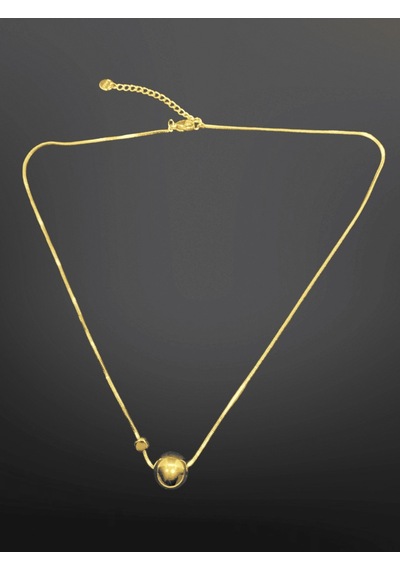 Gold Renk Toplu Model 316l Şık Trend Çelik Kolye Minimalist Ve Parlak Tasarım Gold