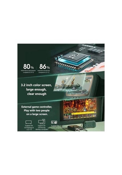 Taşınabilir Mini Oyun Konsolu İos-type-c Hızlı Çift Şarj Girişli Power Bank 3.2inç Retro 10000 Oyun Bej - 790976883