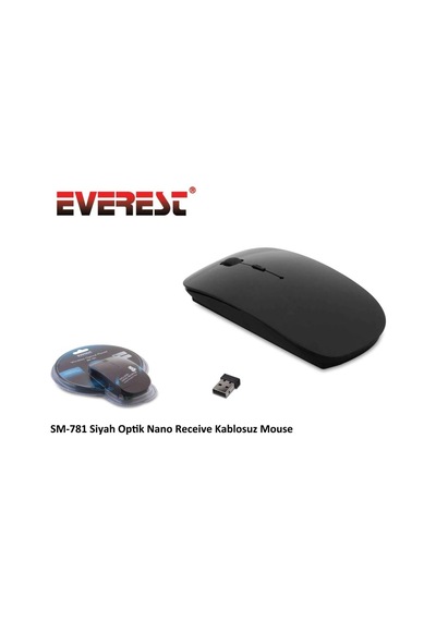 Sm-781 Siyah Optik Nano Receive Kablosuz Mouse