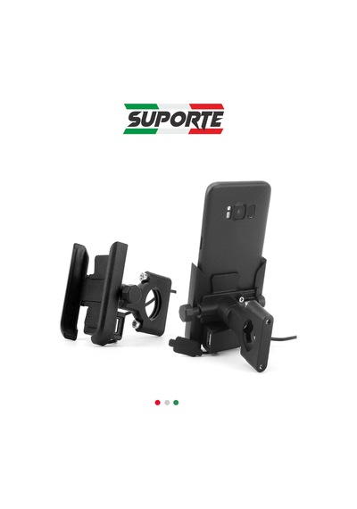 Suporte Motosiklet Telefon Tutucu Usb Şarjlı Alüminyum Alaşım Gidon Bağlantılı