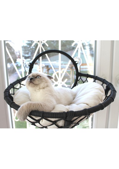 Homedora Grant Kedi Cam Yatağı & Cam Askılı Vantuzlu Kedi Yatağı