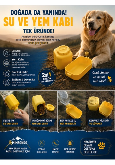 Kedi Köpek Yolculuk Mama Ve Su Kabı