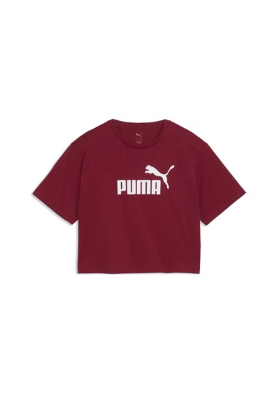 Puma Ess Cropped No. 1 Logo Tee Kırmızı Kadın T-shirt